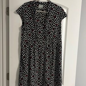 Maeve Black and White Floral Dress